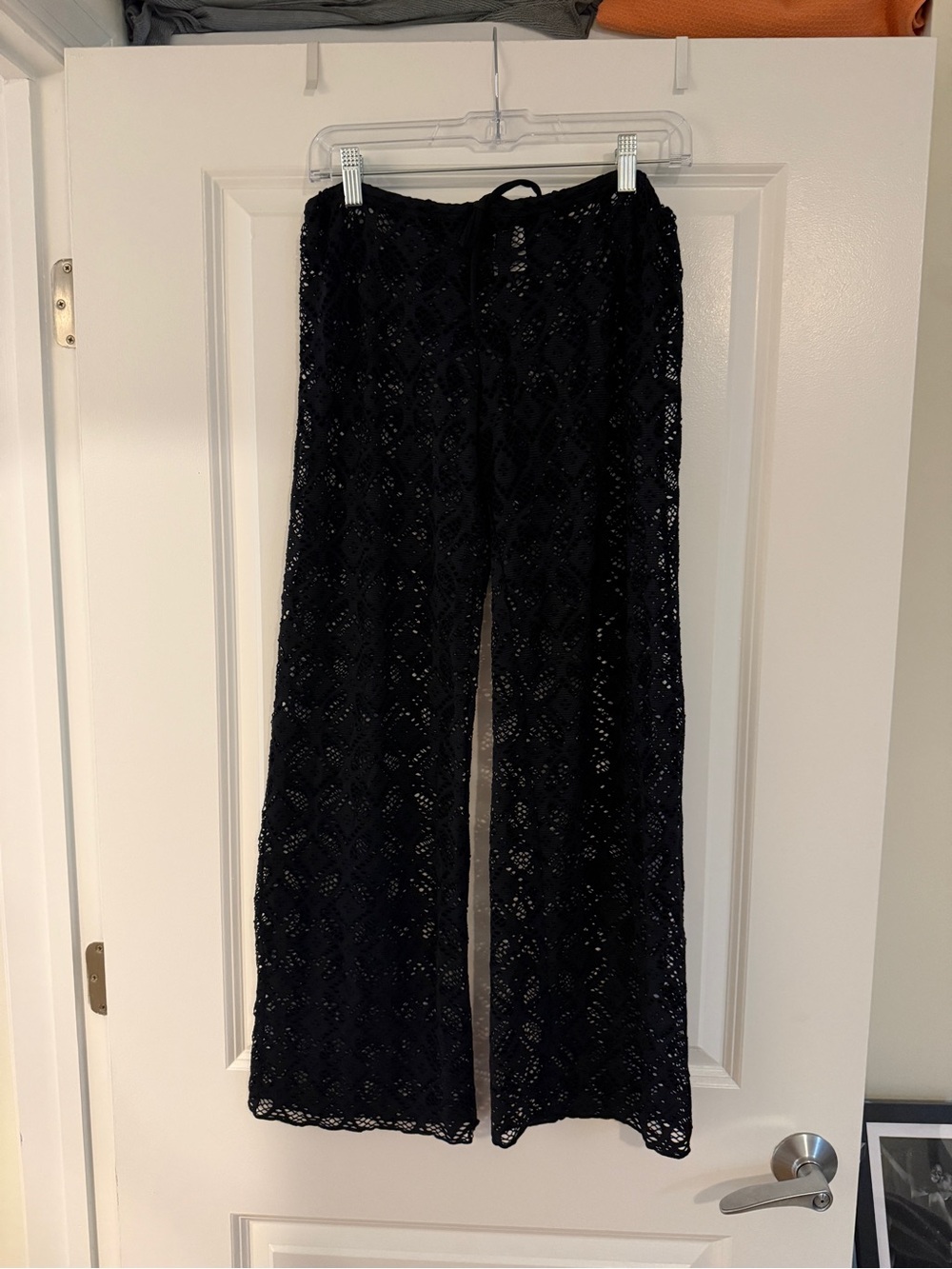 BECCA Swim Black Crocheted Cover-up Pants